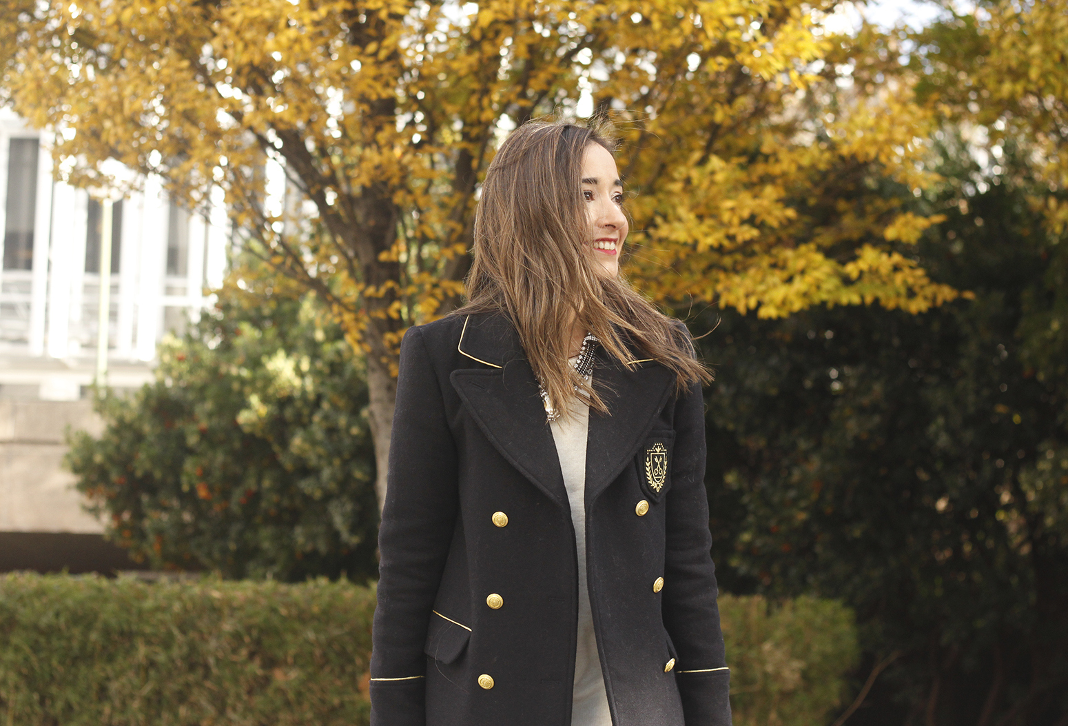 Knitted dress over the knee boots black coat furla bag outfit style fashion fall04