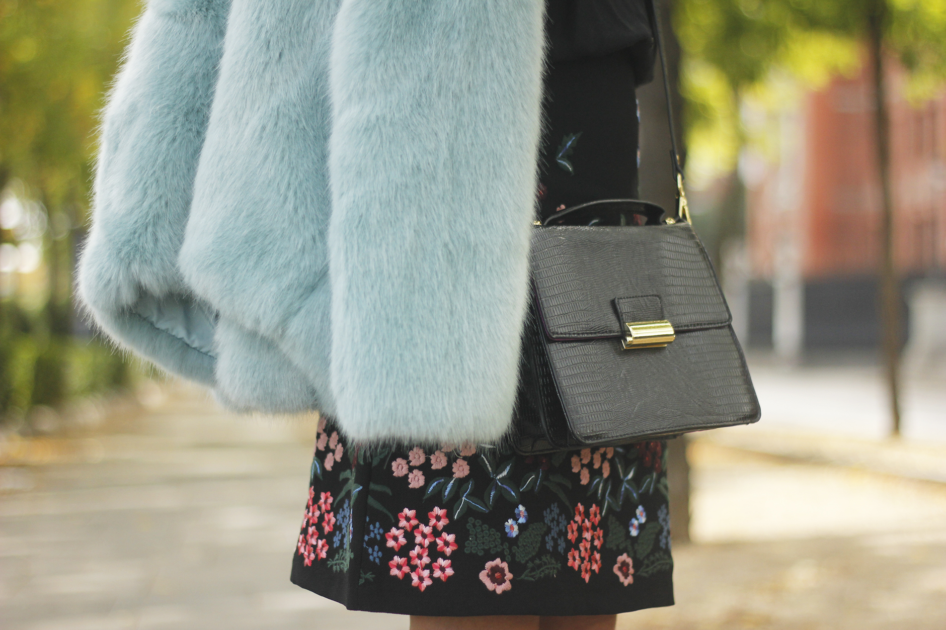 black skirt with flowers outfit14