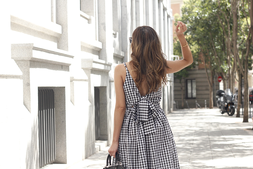 vichy dress summer louis vuitton bag street style outfit 20194