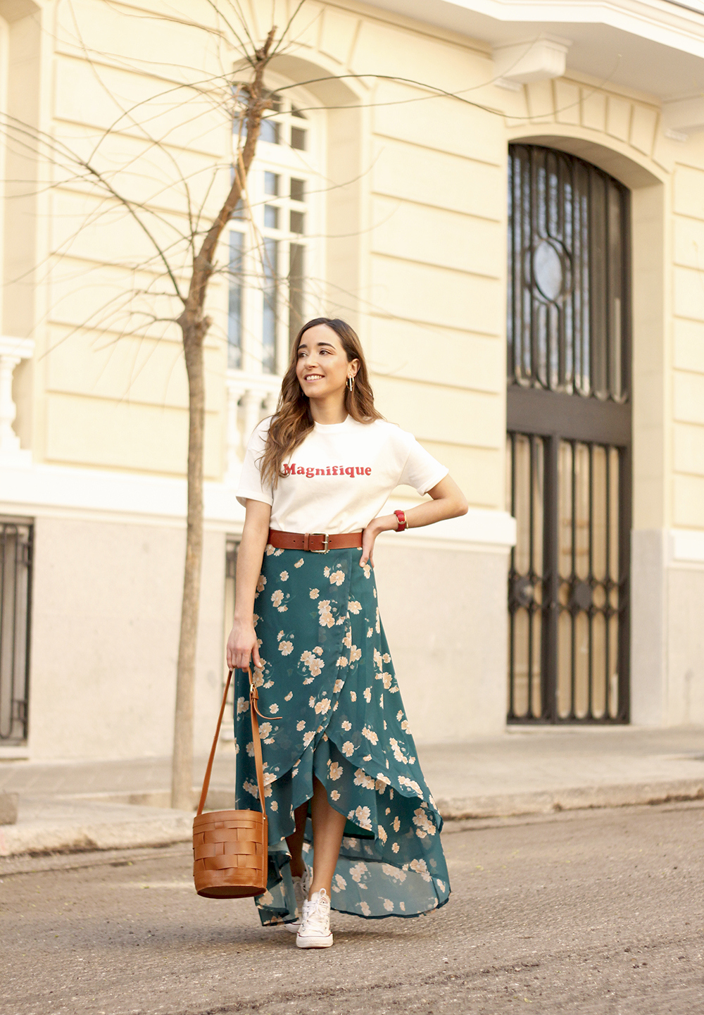 floral maxi converse skirt tshirt find amazon fashion street style outfit 20191