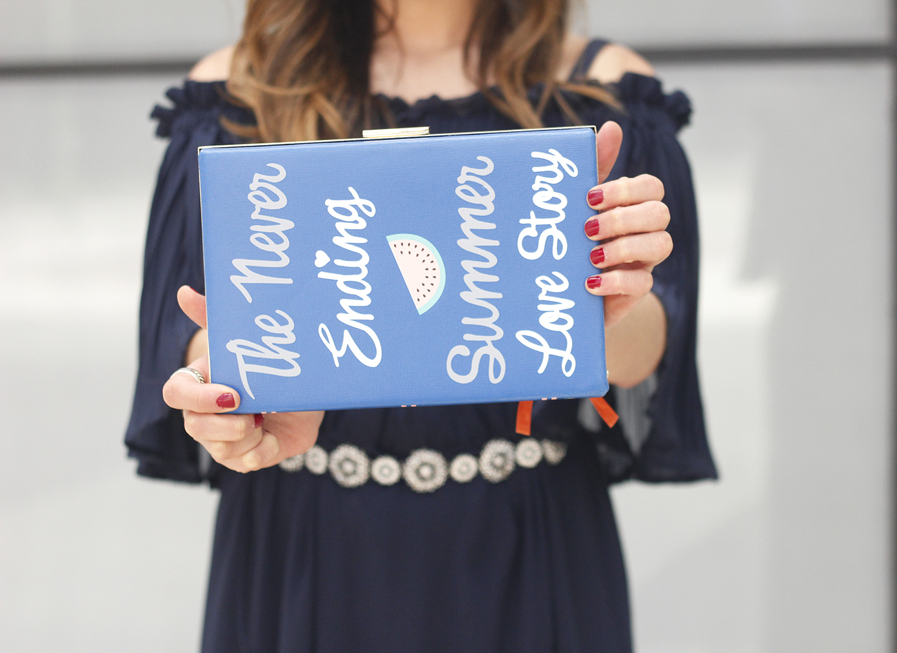 A Midi Dress With Pleated Ruffles heels clutch accessories sunnies fashion outfit summer10