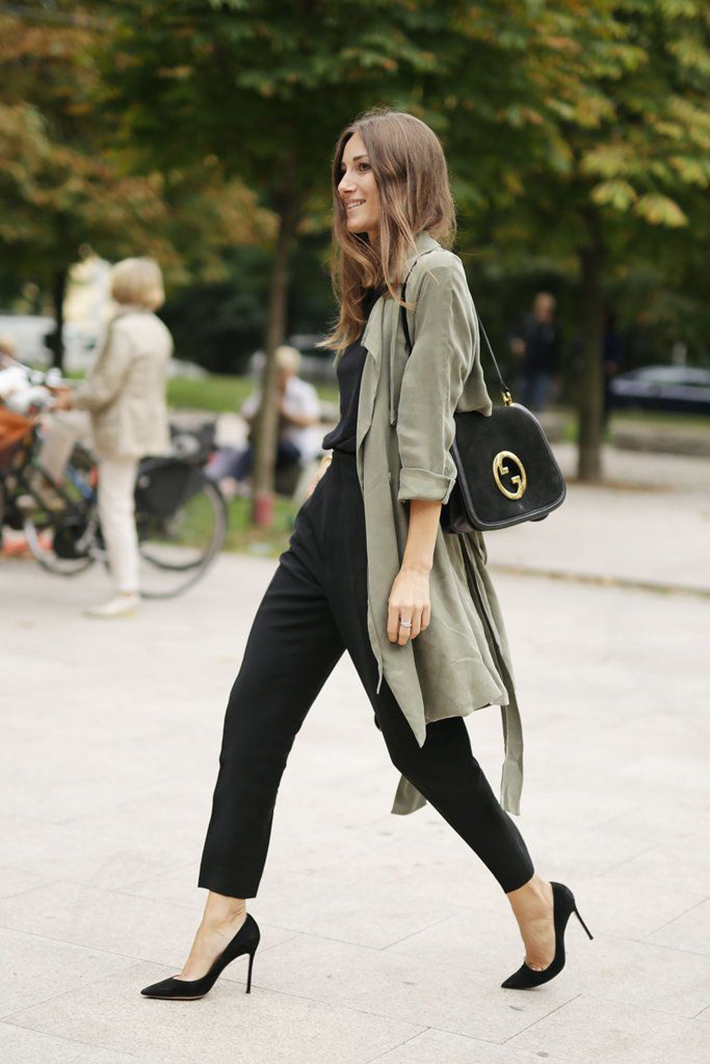 Military style green olive street style inspiration05