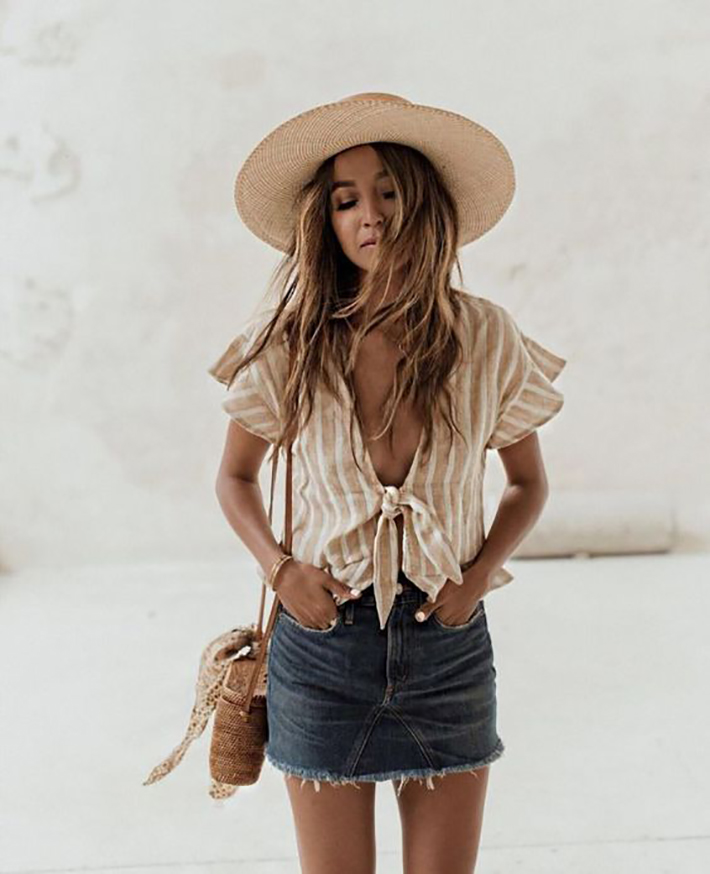 straw hat outfits for this summer trend 2018 style fashion tendencias1