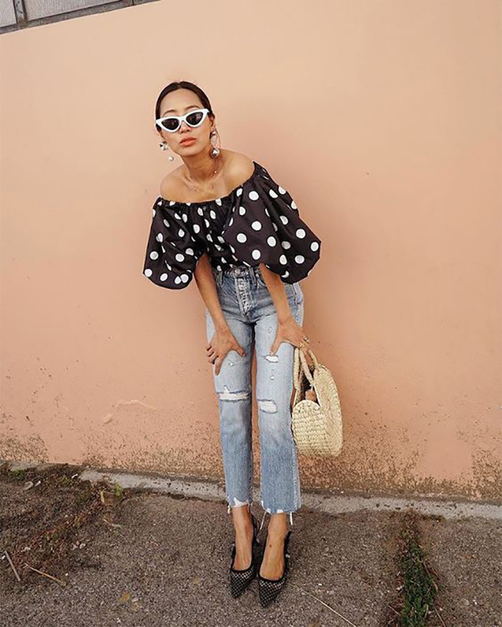 Polka dots trend Outfit Ideas for Spring 2018 style fashion tendencias primavera5
