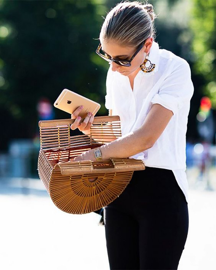 wicker bag street style outfits inspiration accessories fashion trend style summer 20179