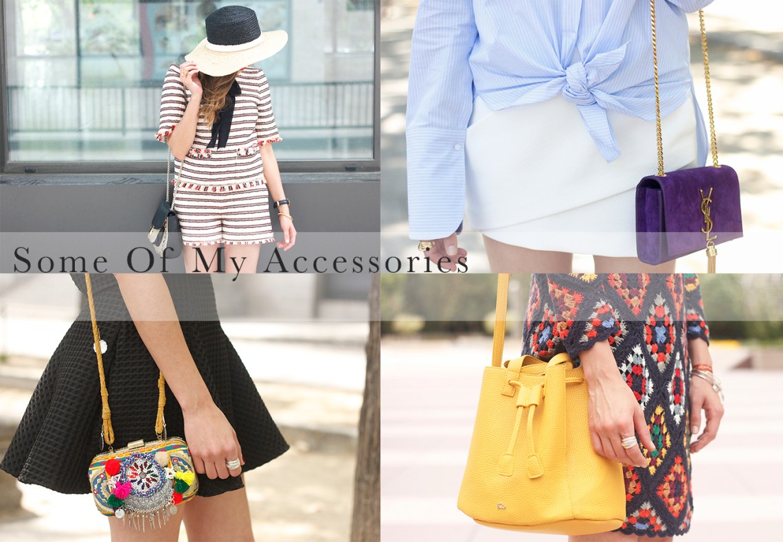 My Accessories bag heels hat bandanna