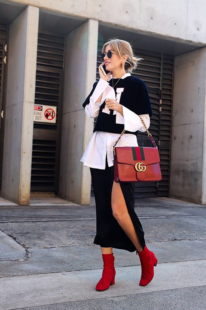 red ankle boots autumn outfits street style trend style outfit 2017 accessories denim5