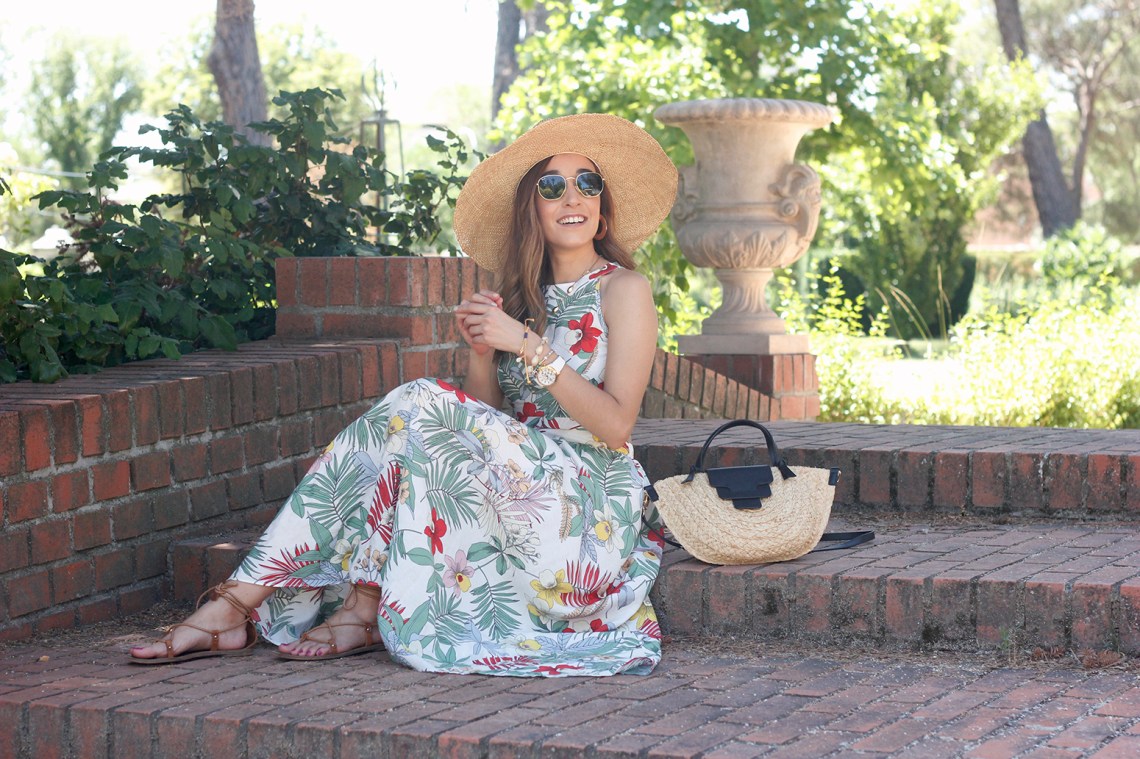 maxi flower dress summer street style outfit 20202
