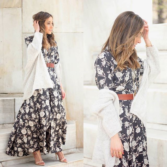 Hoy en el blog un look muy primaveral con un máximo vestido con estampado floral/ New post on the blog!! #ootd #outfitoftheday #floralprint #maxidress #spring #cardigan #floral #style #girl #girly #streetstyle #fashion #fashiondiaries #heels #accessories #belt #instagrammers #igers #instastyle #picoftheday #photooftheday