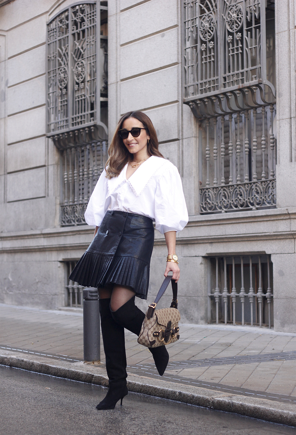 Gucci Skirt & Balenciaga Shirt — Style Right Fashion Blog